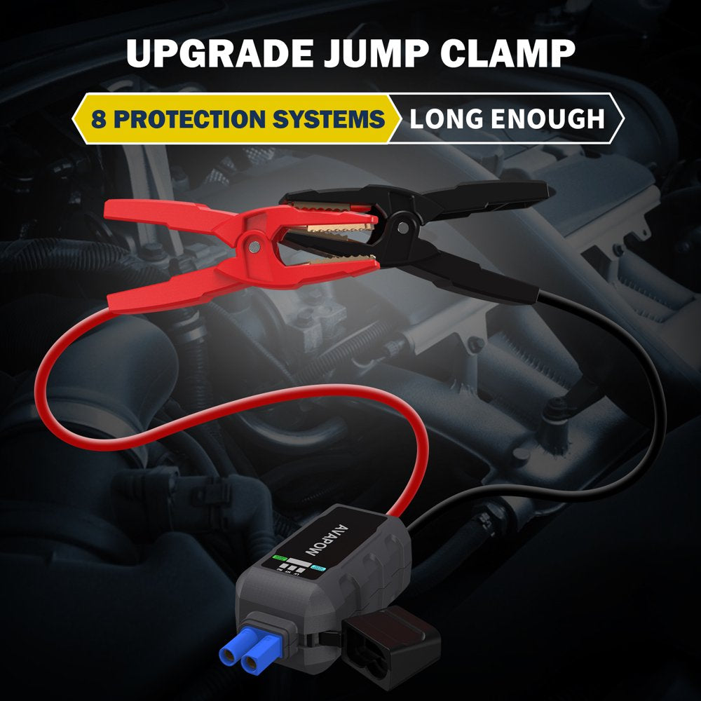 AVAPOW 6000A Car Battery Jump Starter, Dual USB Quick Charge, LED Light, 12V for Gas/Diesel Engines