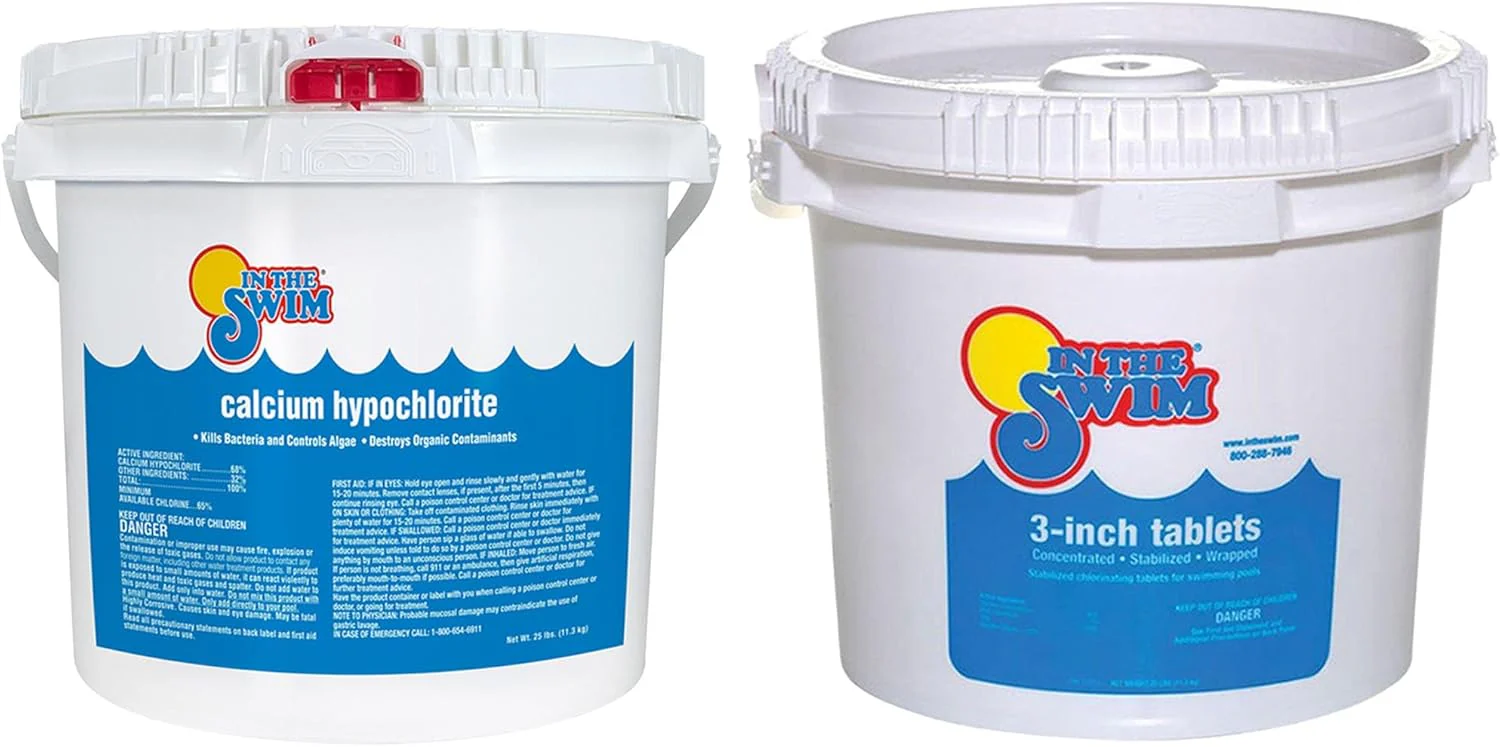 Pool Shock 68% Cal-Hypo Granular Sanitizer for Crystal Clear Water Defends Against Bacteria, Algae, and Microorganisms