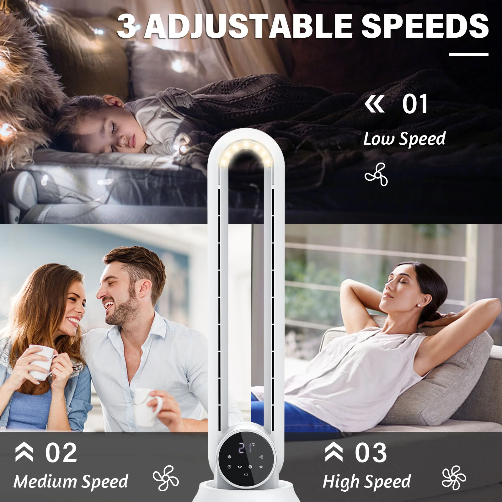 Bladeless Fan 2.5L Evaporative Air Cooler