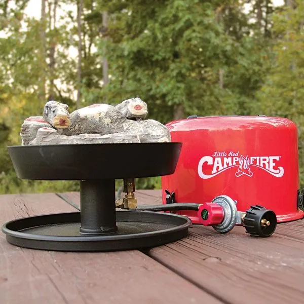 Camco Little Red Campfire 11.25��� Portable Propane Fire Pit with 65,000 BTU for Camping & Patios