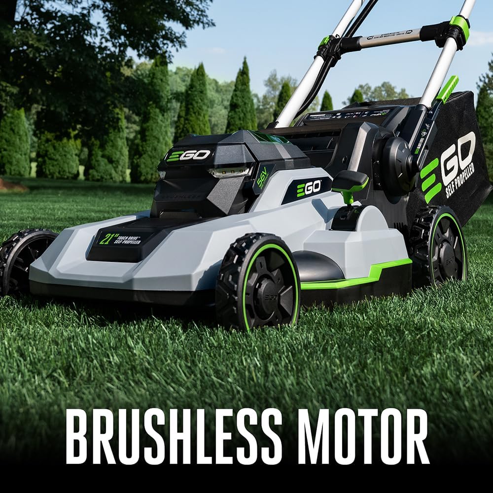 EGO Power+ LM2102SP-A 21-Inch 56-Volt Lithium-ion Self-Propelled Cordless Lawn Mower (2) 4.0Ah Battery and Rapid Charger Included