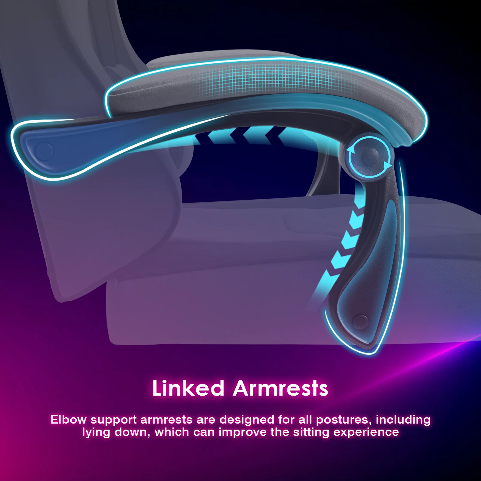 Ergonomic Gaming Chair with Footrest