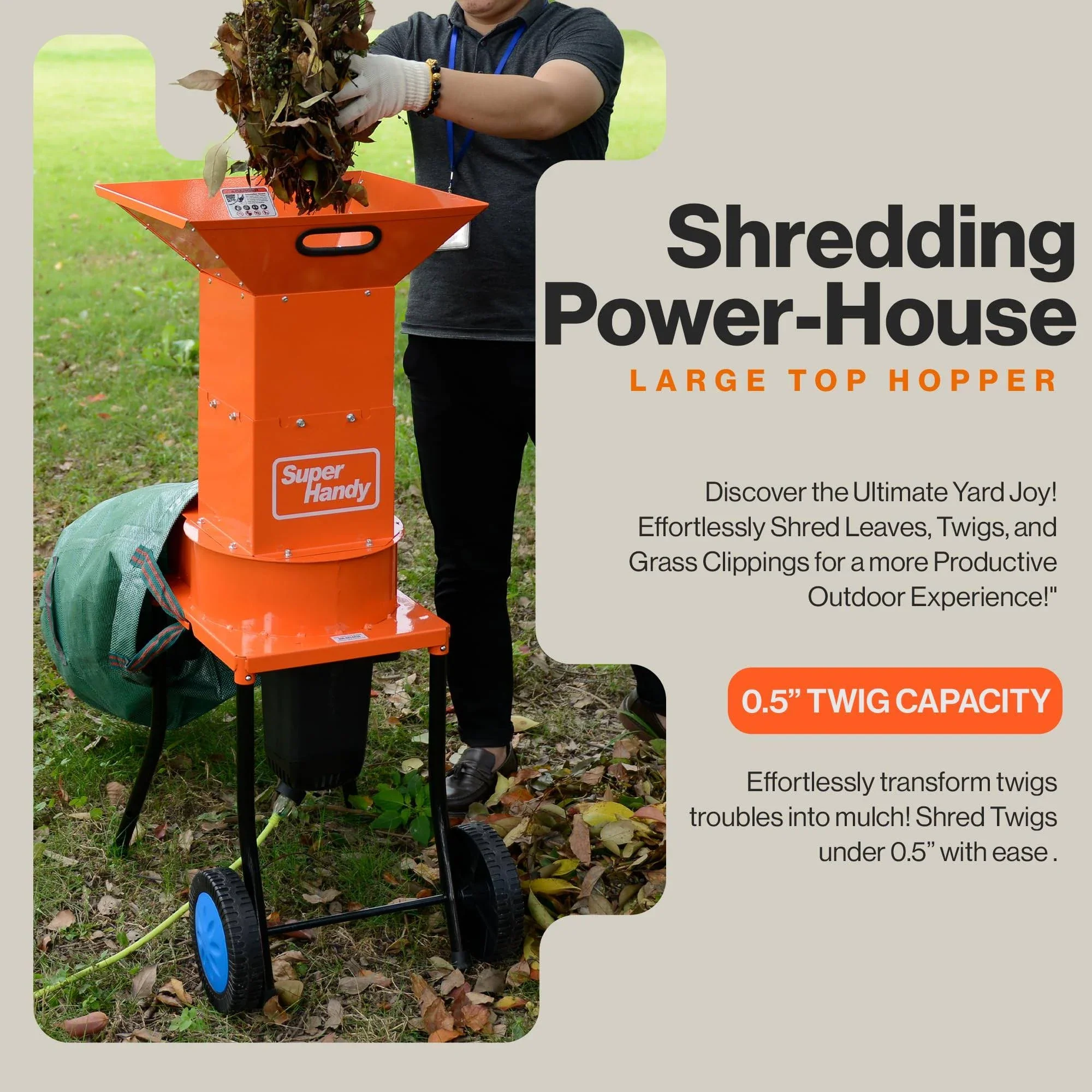 SuperHandy Heavy Duty Electric Shredder & Mulcher GUO056