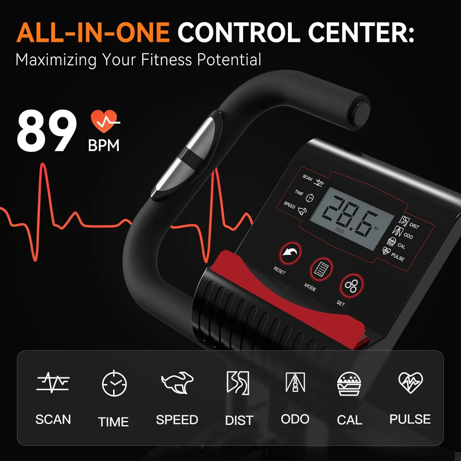 Foldable Exercise Bike Stationary Bikes for Home, 5 IN 1 Indoor Workout Bike, Cycling Bike with 16-Level Quiet Magnetic Resistance, 6.6 LBS Flywheel and 300LBS Capacity, 2025 Designed 817 X-bike