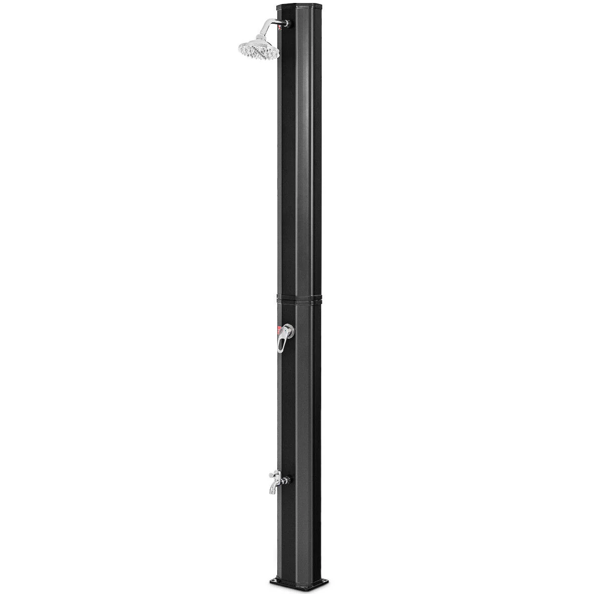 2.2 M 35 L Outdoor Solar Heated Shower 2-Section W/360�� Head & Foot Shower