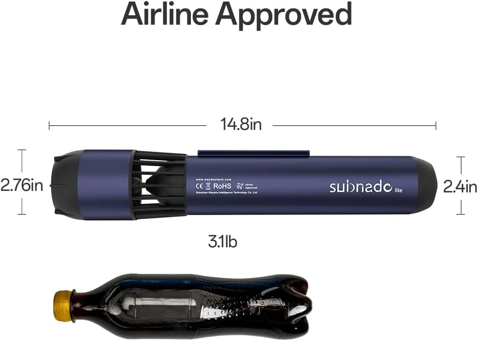 Waydoo Subnado Underwater Scooter Lite, Water Sports Diving Scooter with Removable Handle, Compact and Portable Water Scooter for Adults&Kids, Scuba Diving Snorkeling Sea Scooter Multiple Uses, Blue