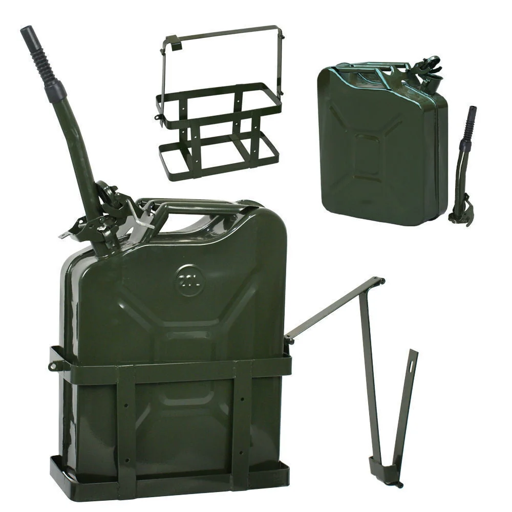 20L Liter 5 Gallons - Steel Tank Gasoline Green