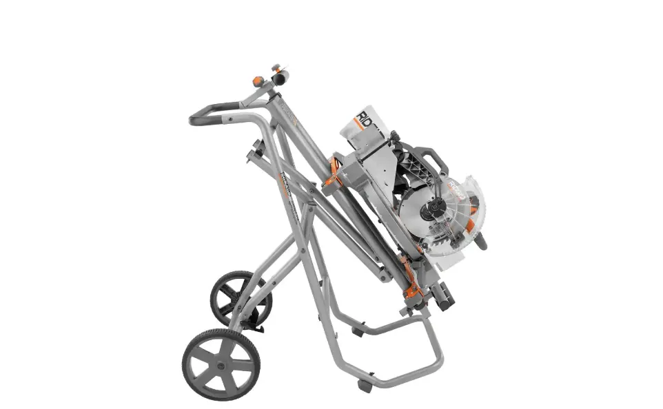 Universal Mobile Miter Saw Stand with Mounting Braces