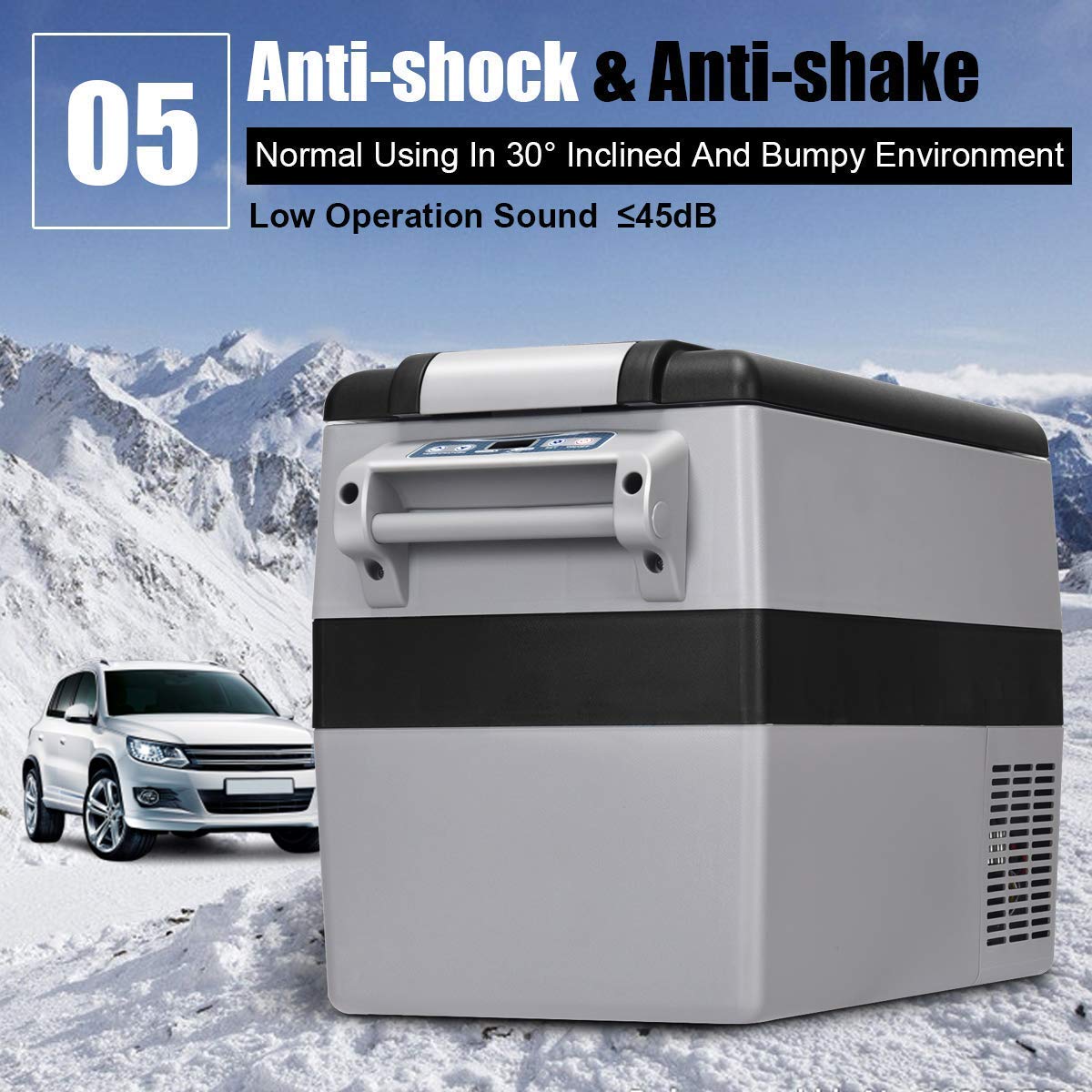 44 Quart Portable Refrigerator/Freezer Compact Vehicle Car
