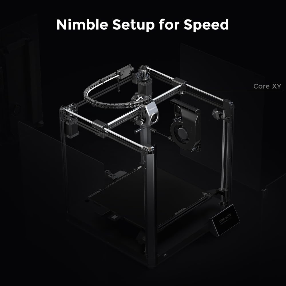 2024 New Version Creality K1C 3D Printer, 600mm/s Fast Printing Speed and Clog-free Direct Extruder, Support 300�� Printing and Carbon Fiber Filament, Auto Leveling and AI Camera 8.66*8.66*9.84 inch
