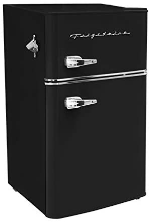 Frigidaire EFR840-RED 3.2 Cu Ft Red 2 Door Retro Bar Fridge with Side Bottle Opener
