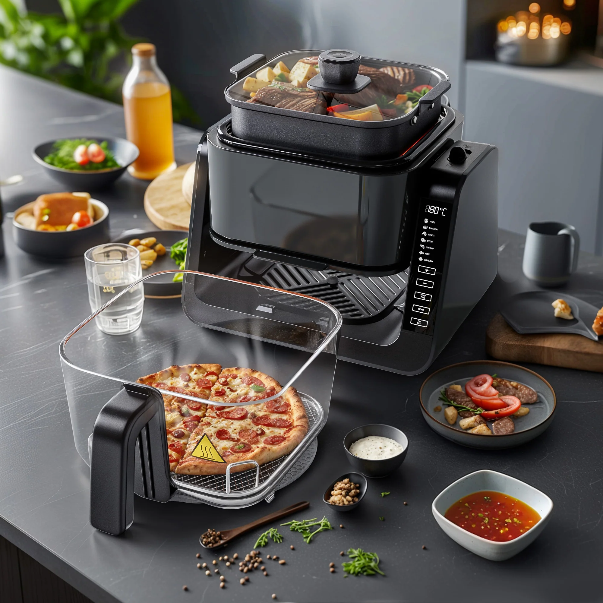 Multi-Functions Electric Air Fryer with Grill