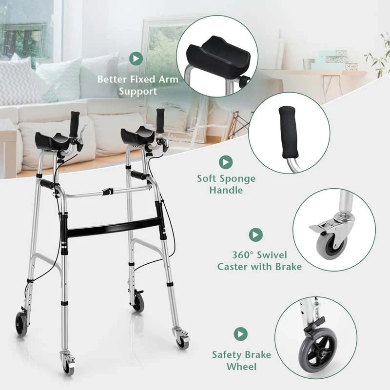 Foldable Standard Walker with 5