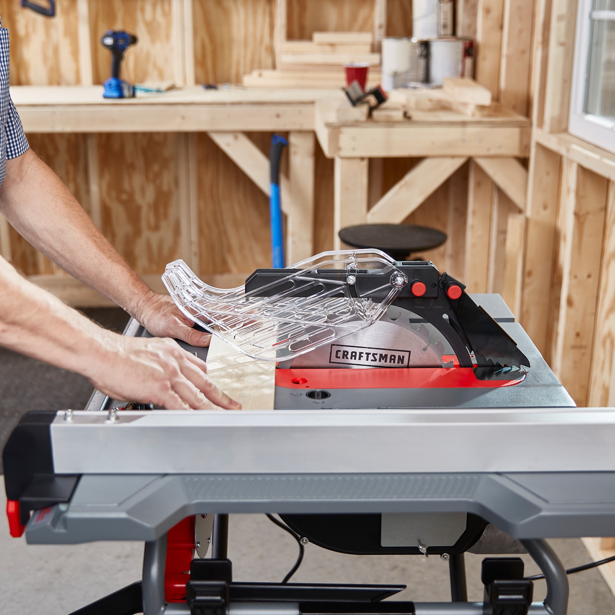 10-in Carbide-tipped Blade 15-Amp Portable Jobsite Table Saw with Folding Stand