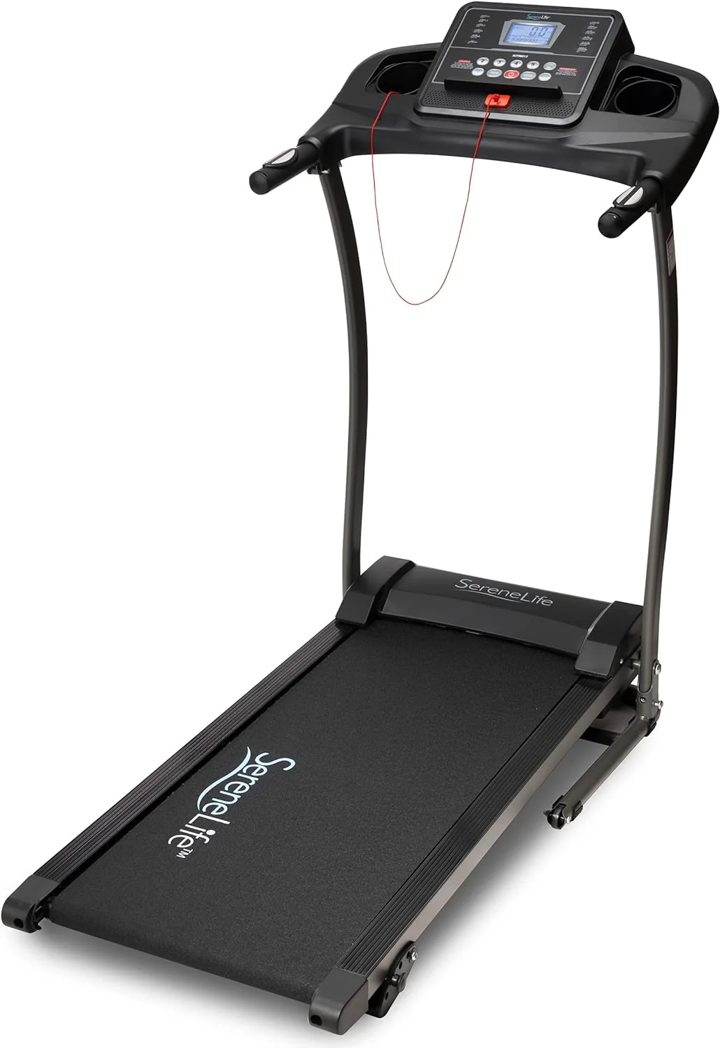 Folding Treadmill - Foldable Home Fitness Equipment with LCD for Walking & Running - Cardio Exercise Machine - Preset and Adjustable Programs - Bluetooth Connectivity