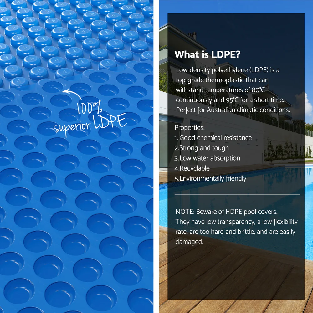 Aqua Buddy Pool Cover 600 Micron 7x4m w/ Roller 4m Swimming Pools Solar Blanket