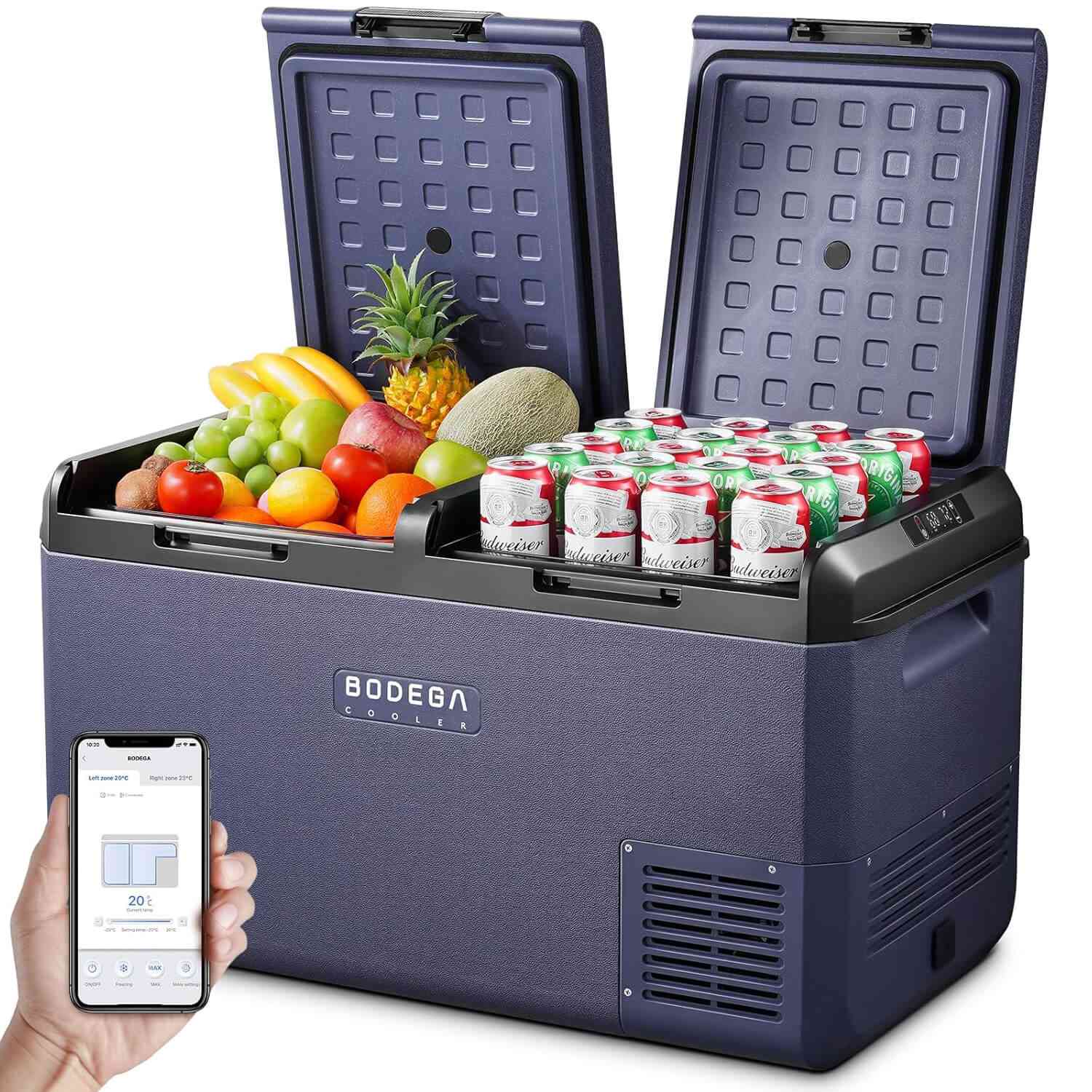 12 Volt Refrigerator 79QT/75L IPX4 Rating Water Resistant Dual Zone