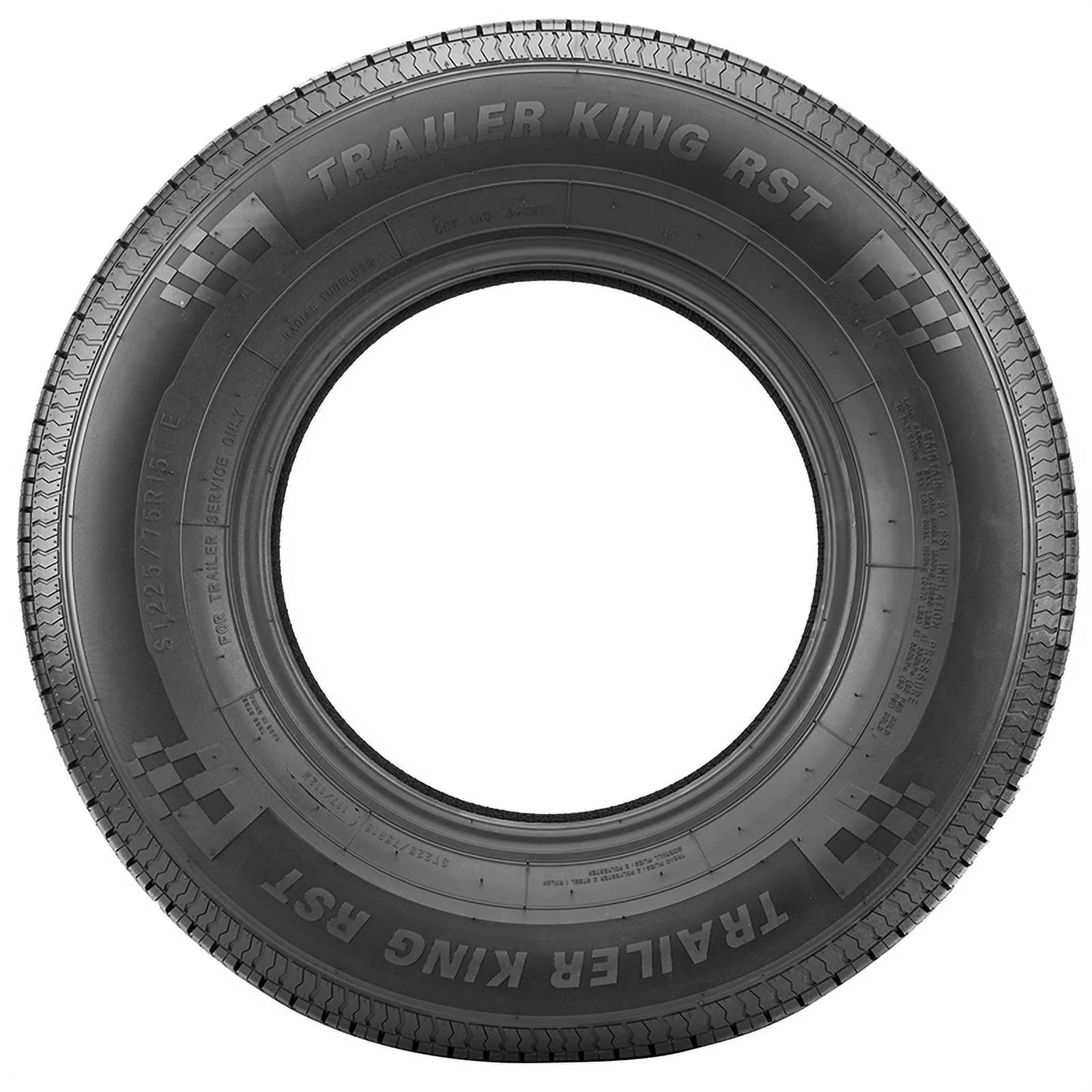 Trailer King RST ST225/75R15 117/112M E Trailer Tire ?C High-Performance Trailer Tire for Heavy Duty Use