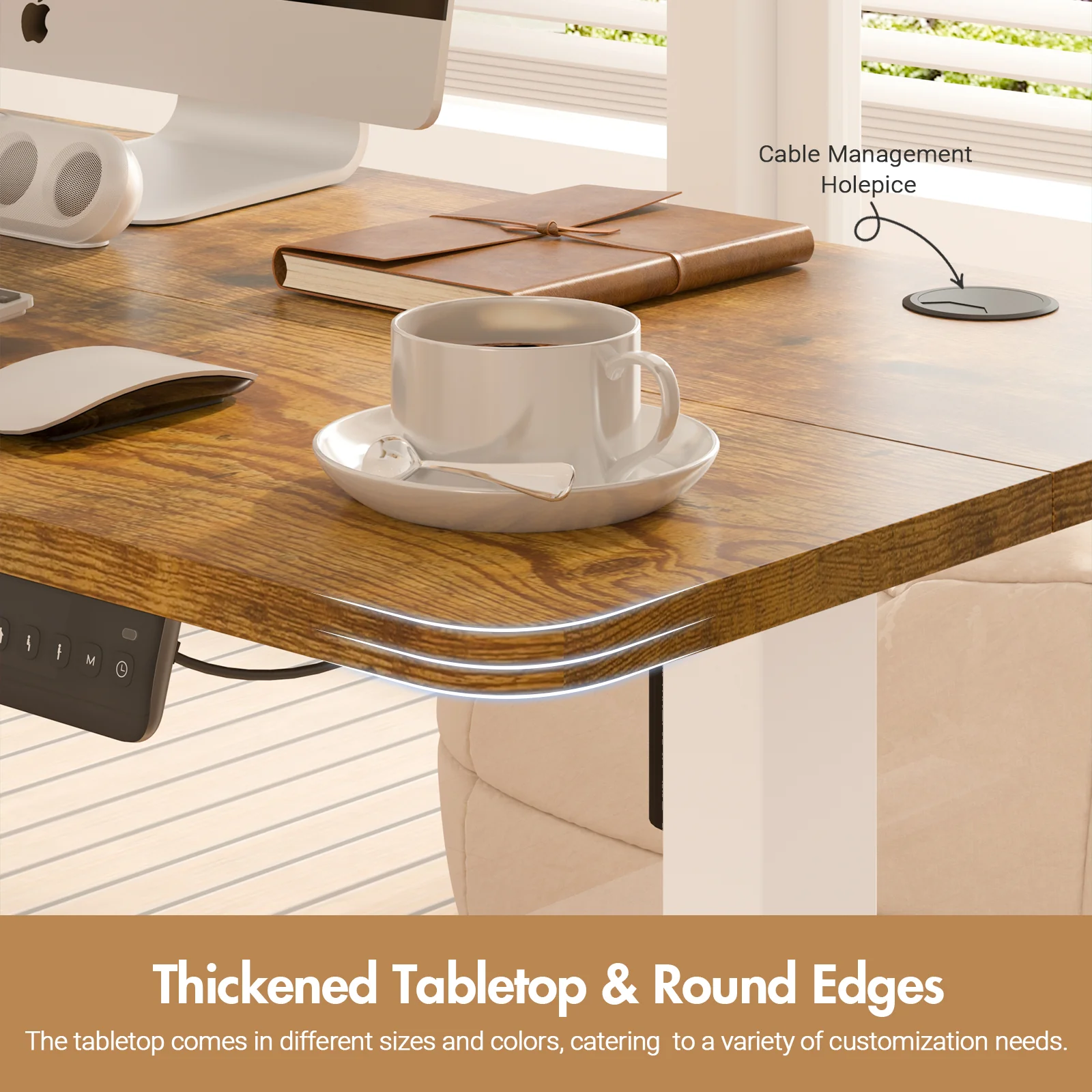 Electric Standing Desk  Adjustable Height 120cm