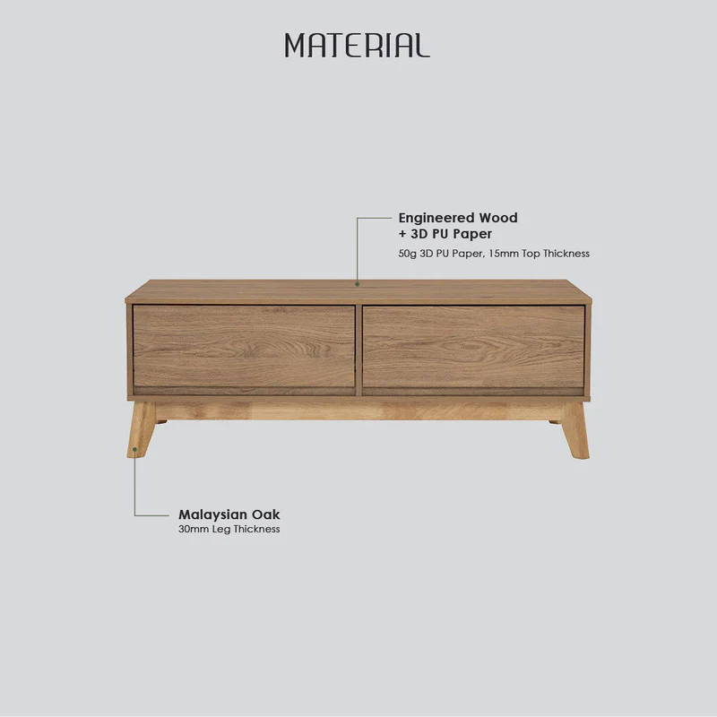 Hirado Coffee Table - Cocoa