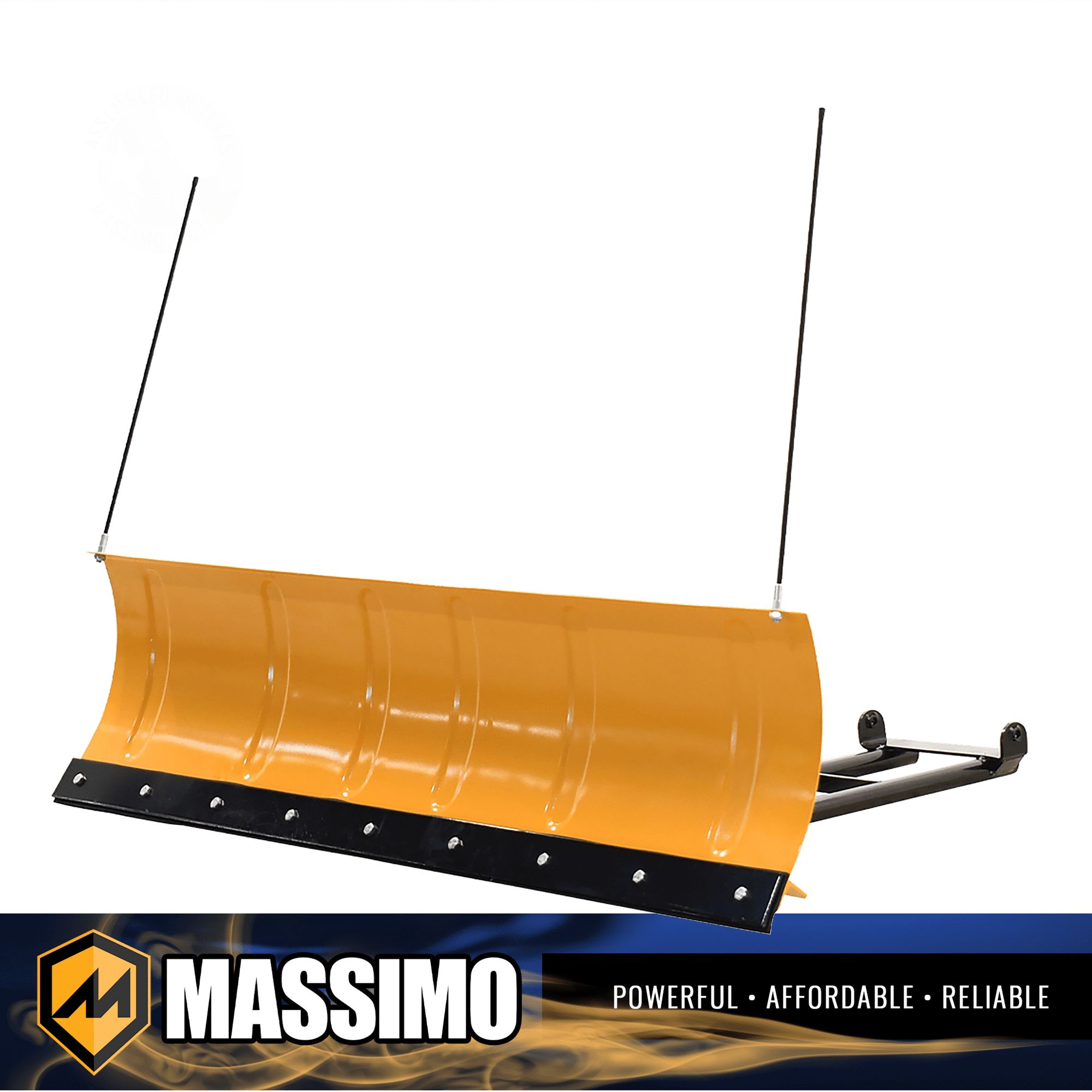 Massimo 60��� Universal Snowplow Blade Attachment for UTV/ATV �C Durable, Adjustable, Polaris-Compatible