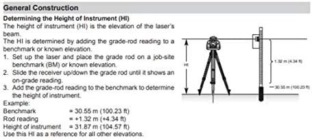 LL100N-2 Laser Level Kit with HR320 Receiver and Clamp, 15' Grade Rod (Inches), Tripod, and System Case , Yellow