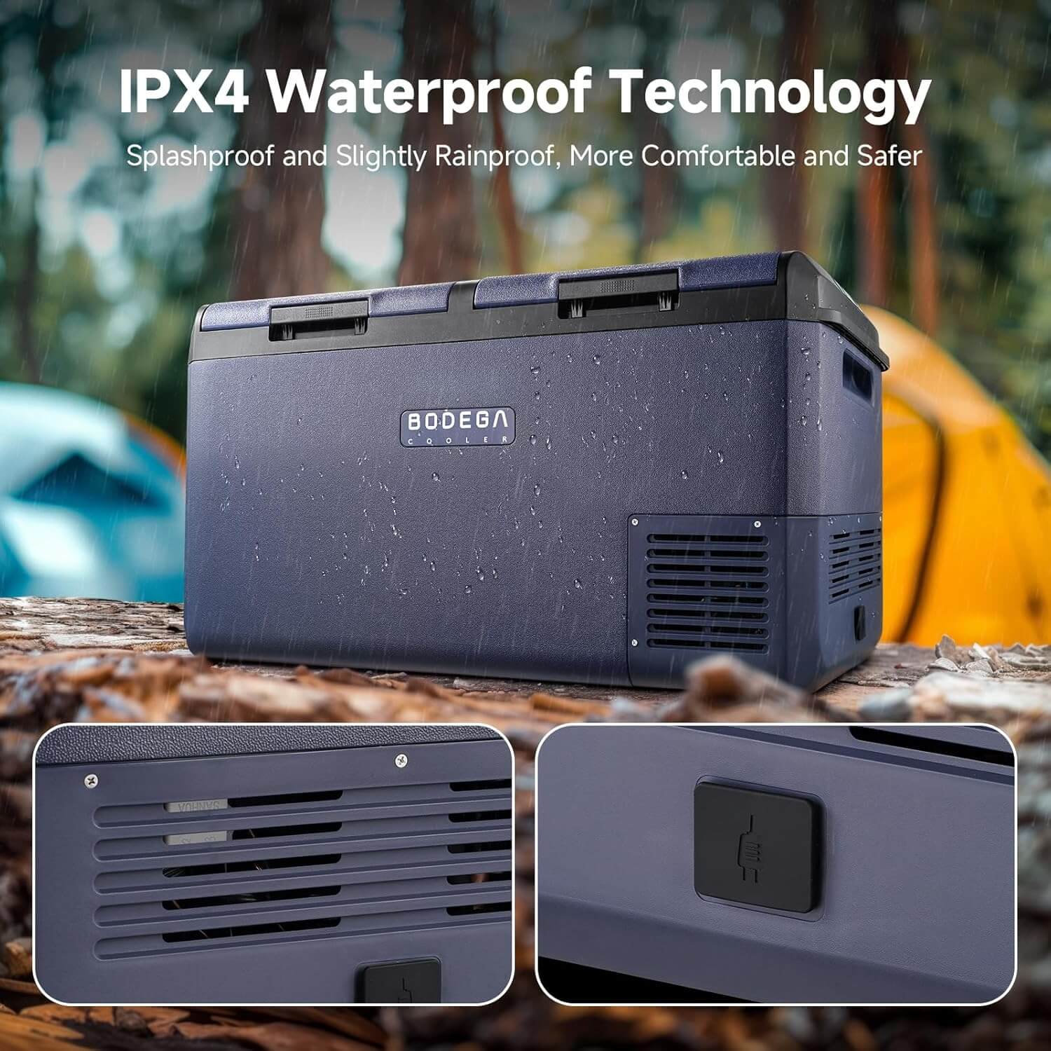 12 Volt Refrigerator 100QT/95L IPX4 Rating Water Resistant Dual Zone