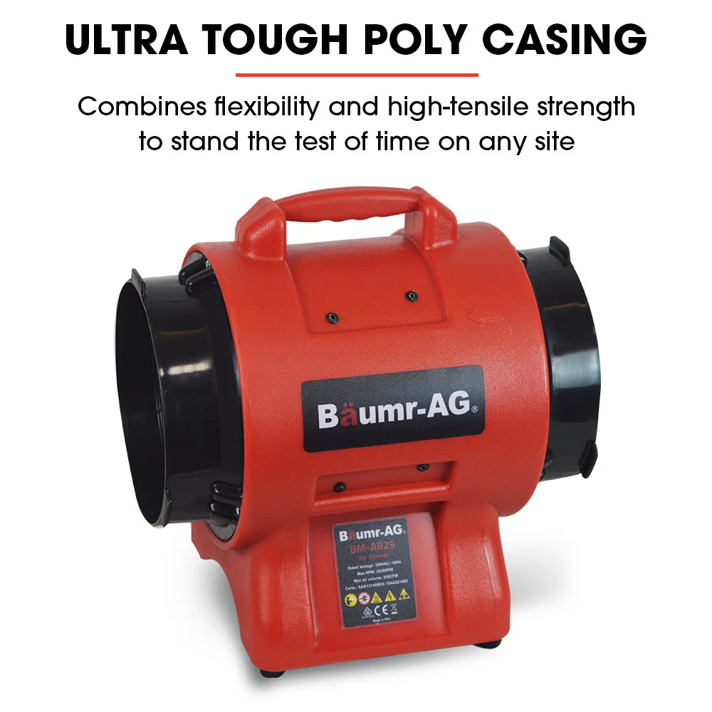 Baumr-AG 300mm 12 inch Portable Air Blower Mover Axial Ventilation Extraction Fan