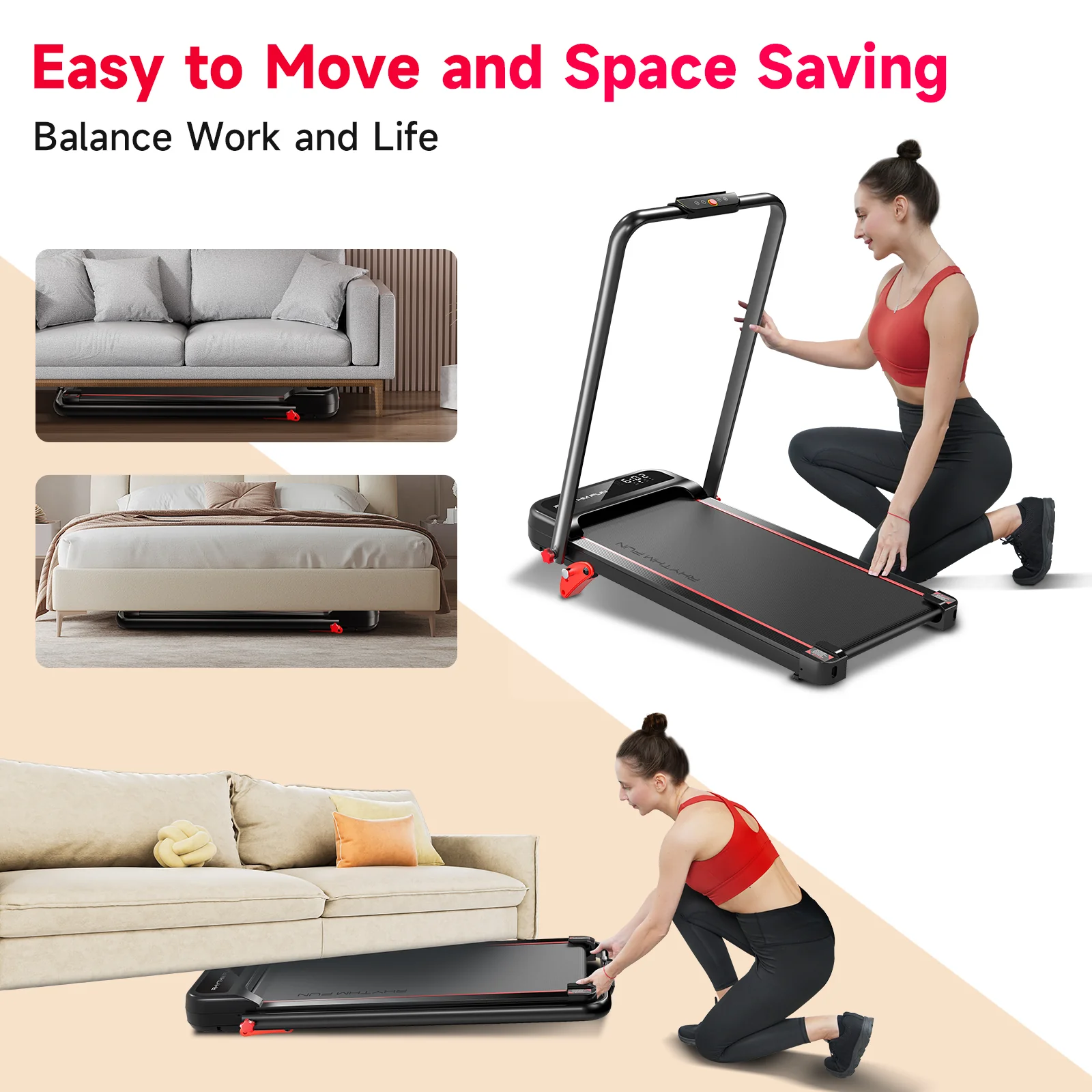 RHYTHM FUN CP01 Foldable Treadmill with Incline