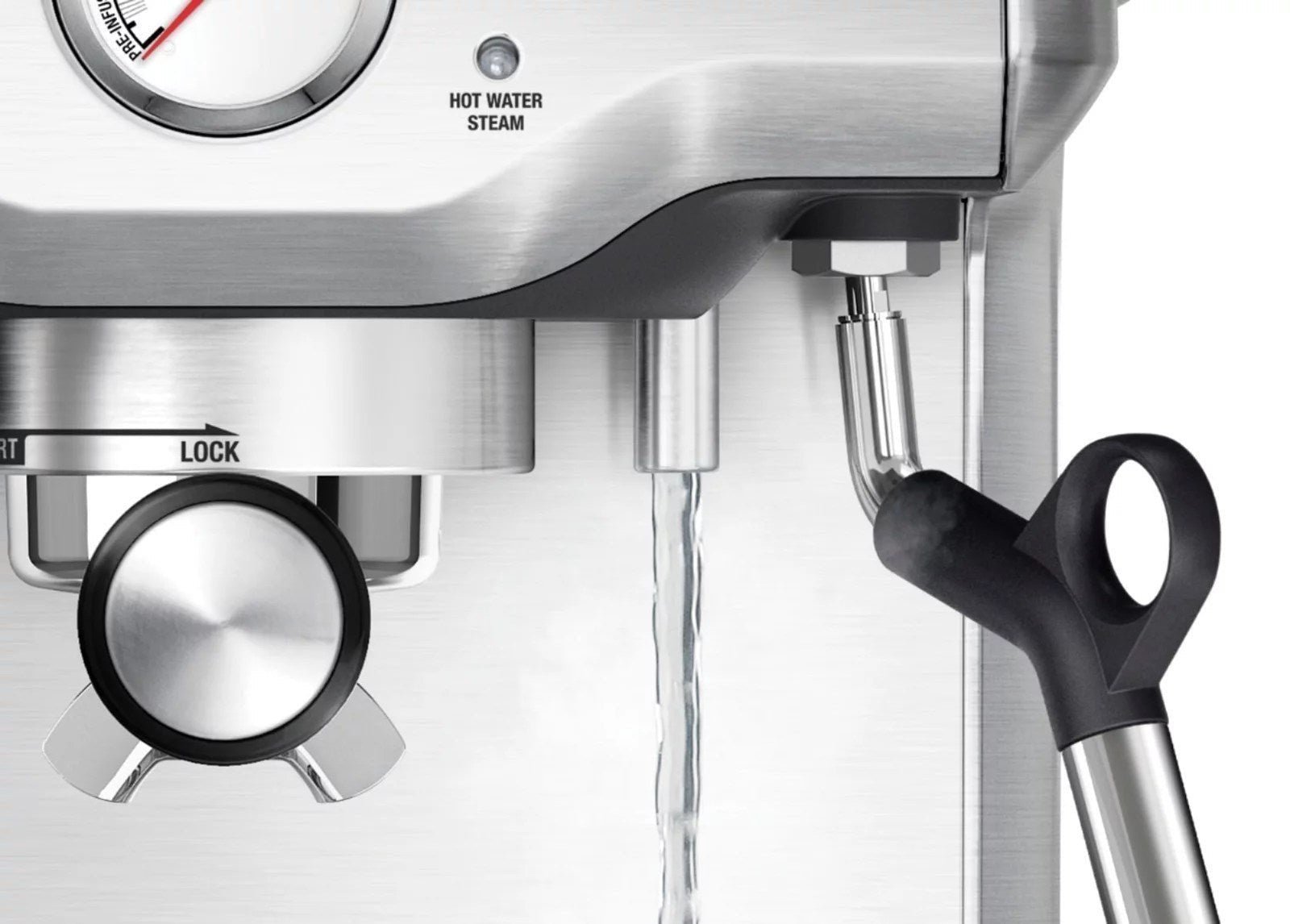 Breville �C the Infuser Manual Espresso Machine with 15 bars of pressure, Milk Frother and Water filtration �C Silver