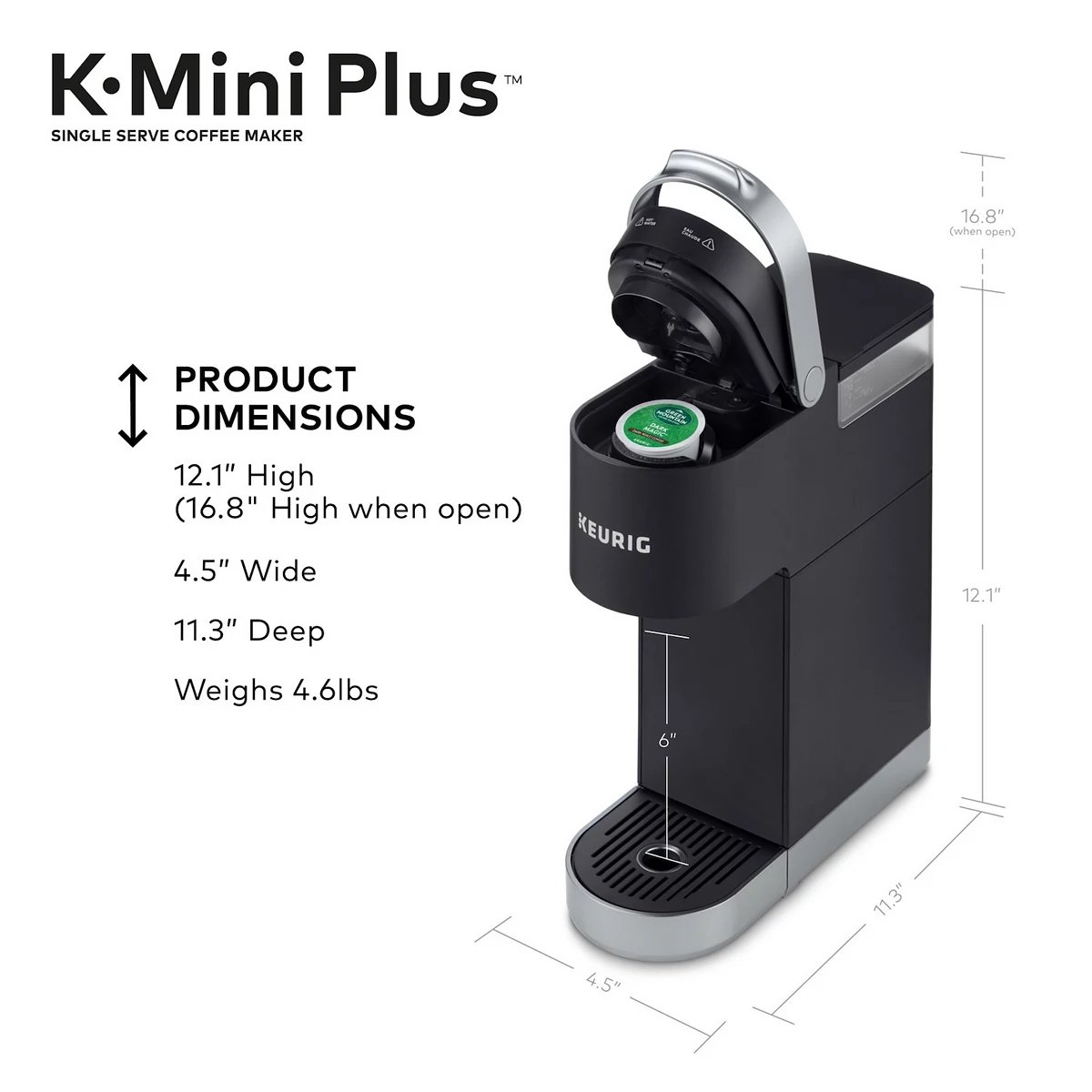 K-Mini Plus Single-Serve K-Cup Pod Coffee Maker