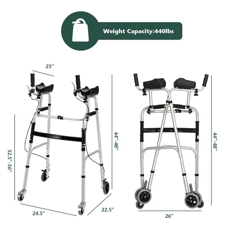 Foldable Standard Walker with 5