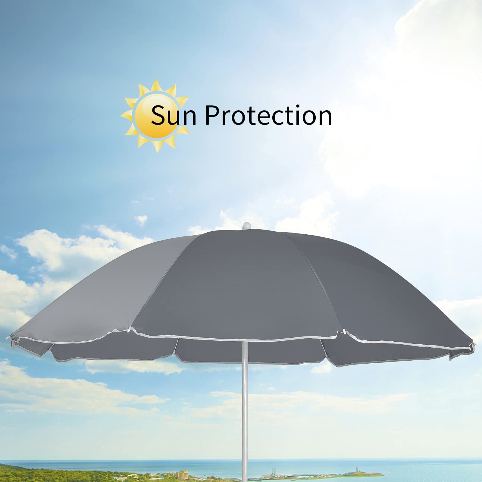 Double Folding Picnic Chairs Umbrella Mini Table Beverage Holder Carrying Bag