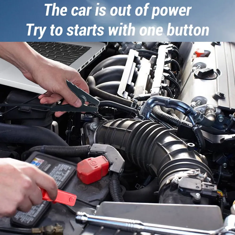 4 in 1 Car Jump Starter with 150PSI Air Compressor 1000A Battery (Up to 5.0L Gases Engines) 7500mAh Power Bank with