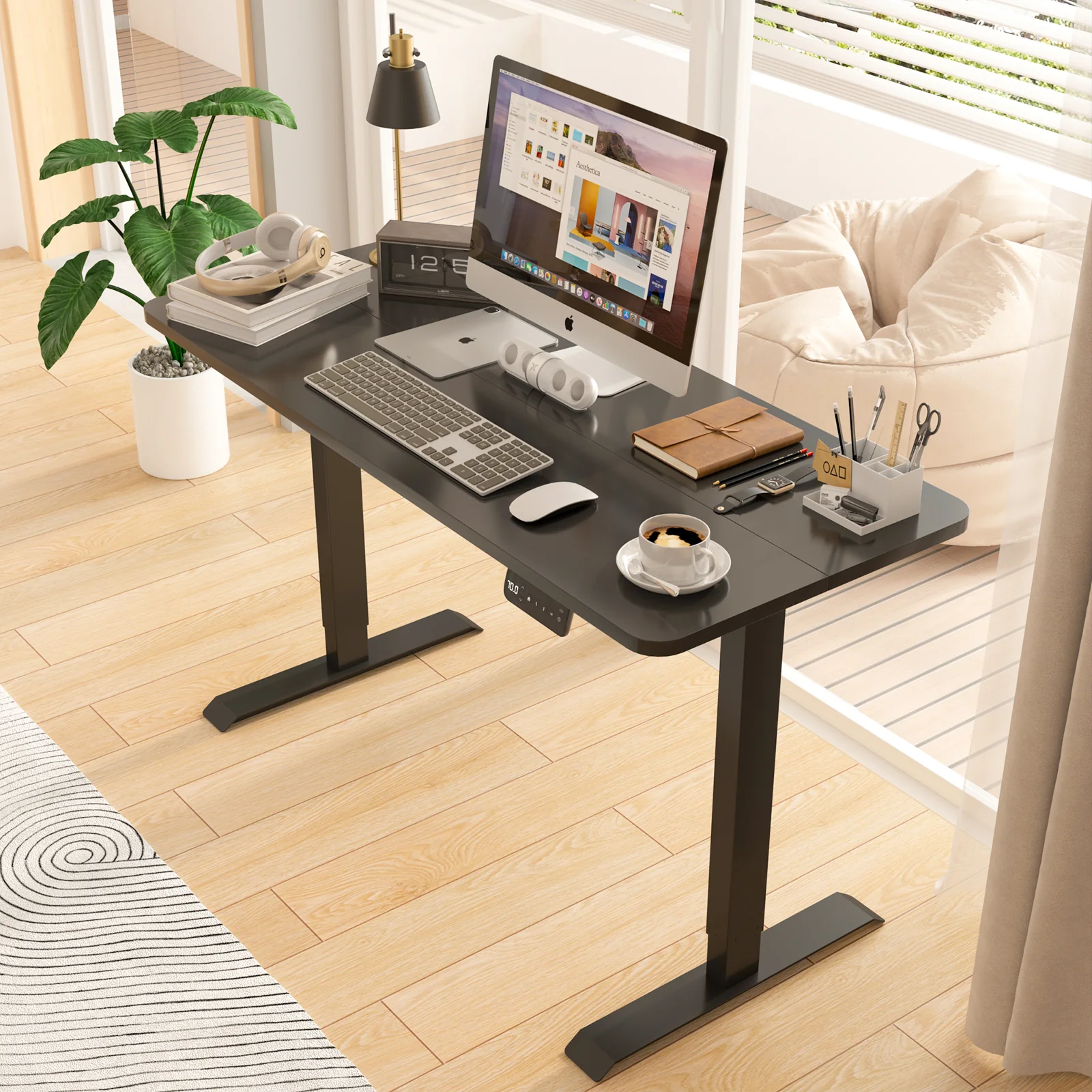 Electric Standing Desk  Adjustable Height 140cm