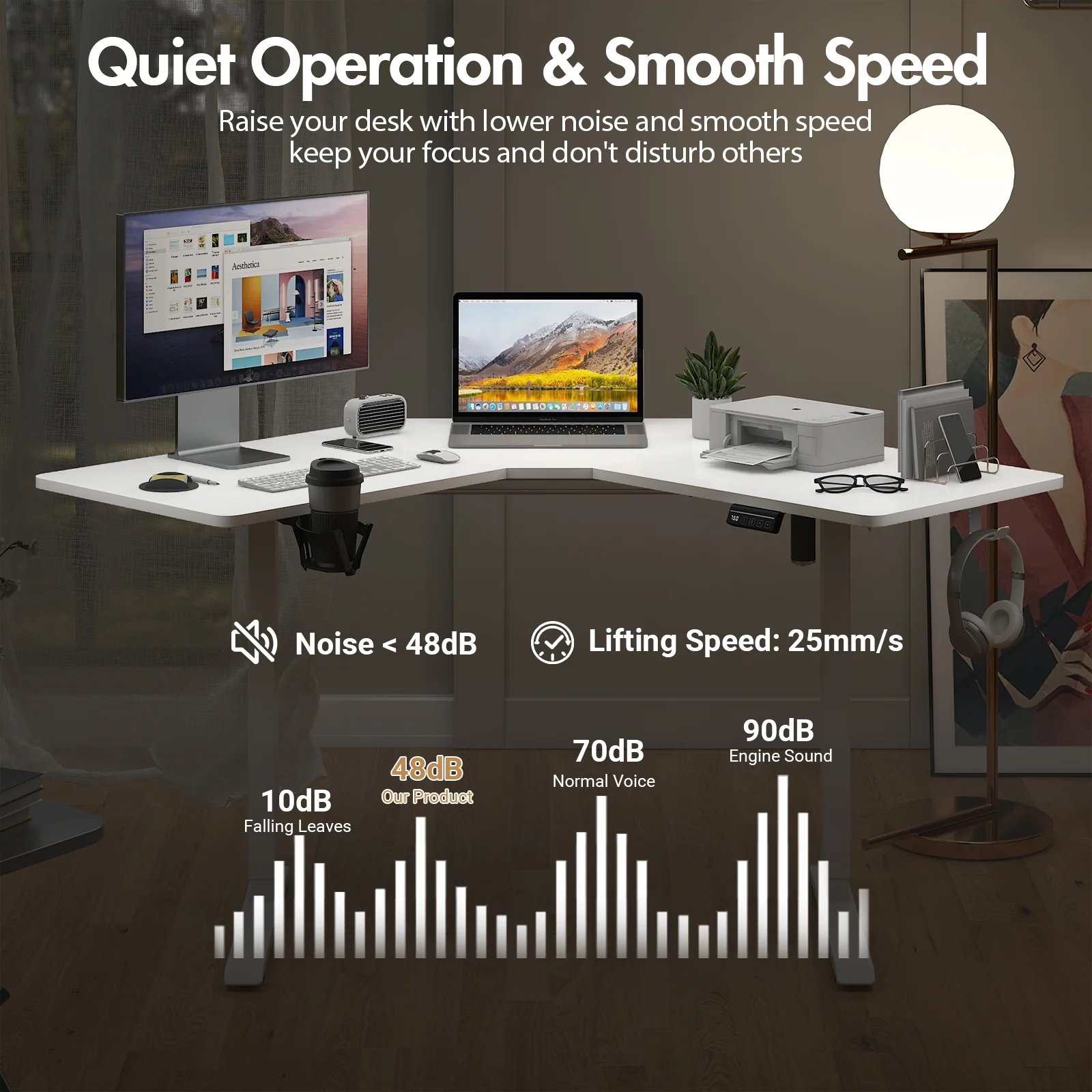 Electric Standing Desk L Shaped