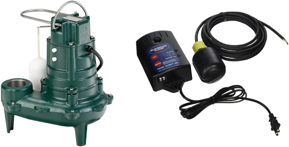 Sewage Pump, 1/2 HP Automatic �C Heavy-Duty Submersible Sewage, Effluent or Dewatering Pump