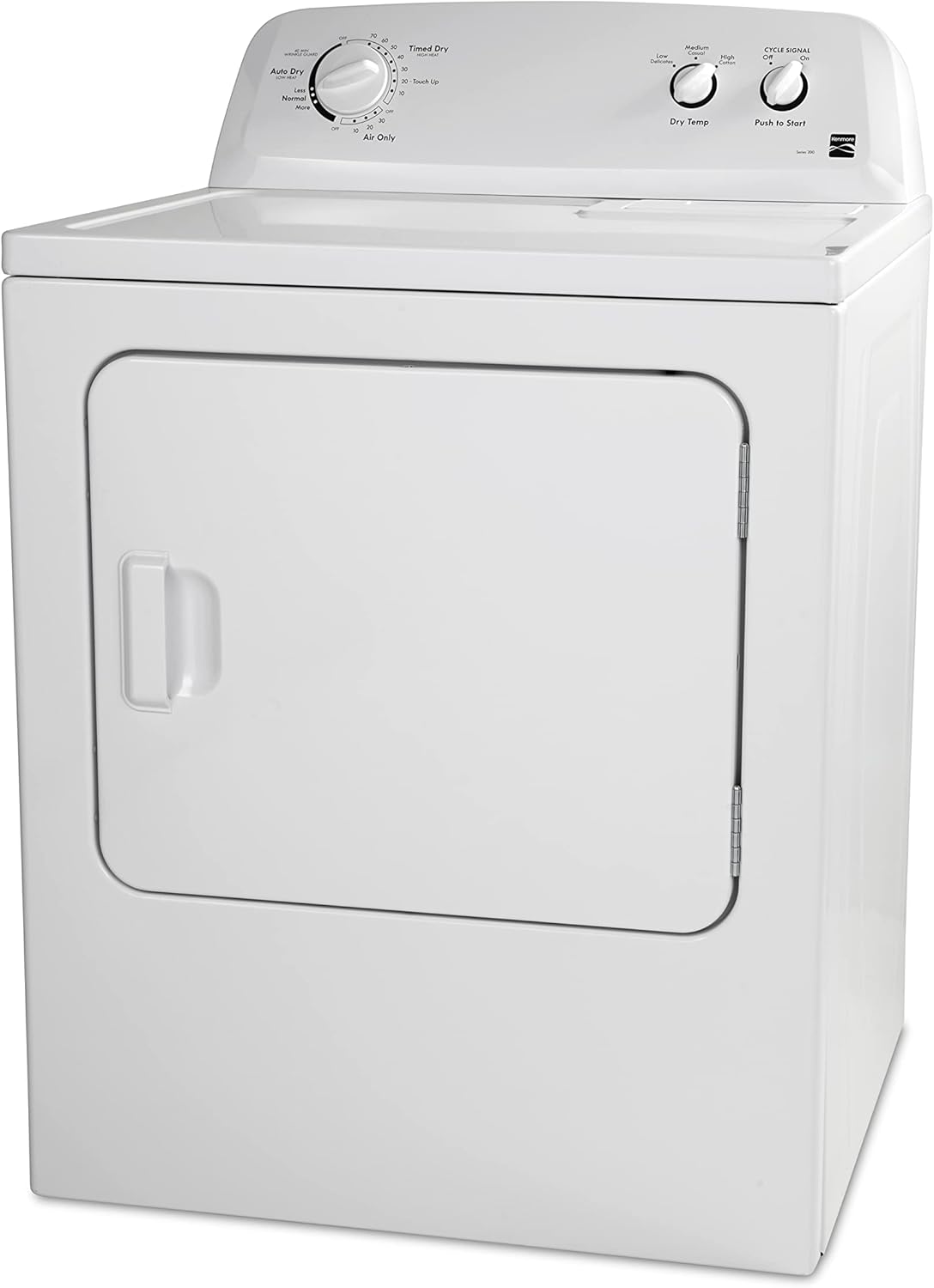 29��� Front Load Electric Dryer with Wrinkle Guard and 7.0 Cubic Ft. Total Capacity, White