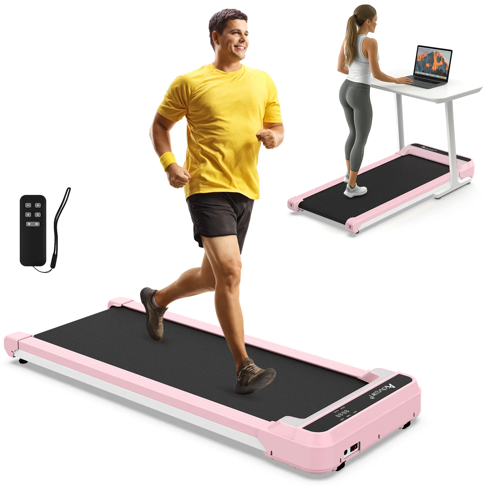 Walking Pad Under Desk Treadmill for Home Pink