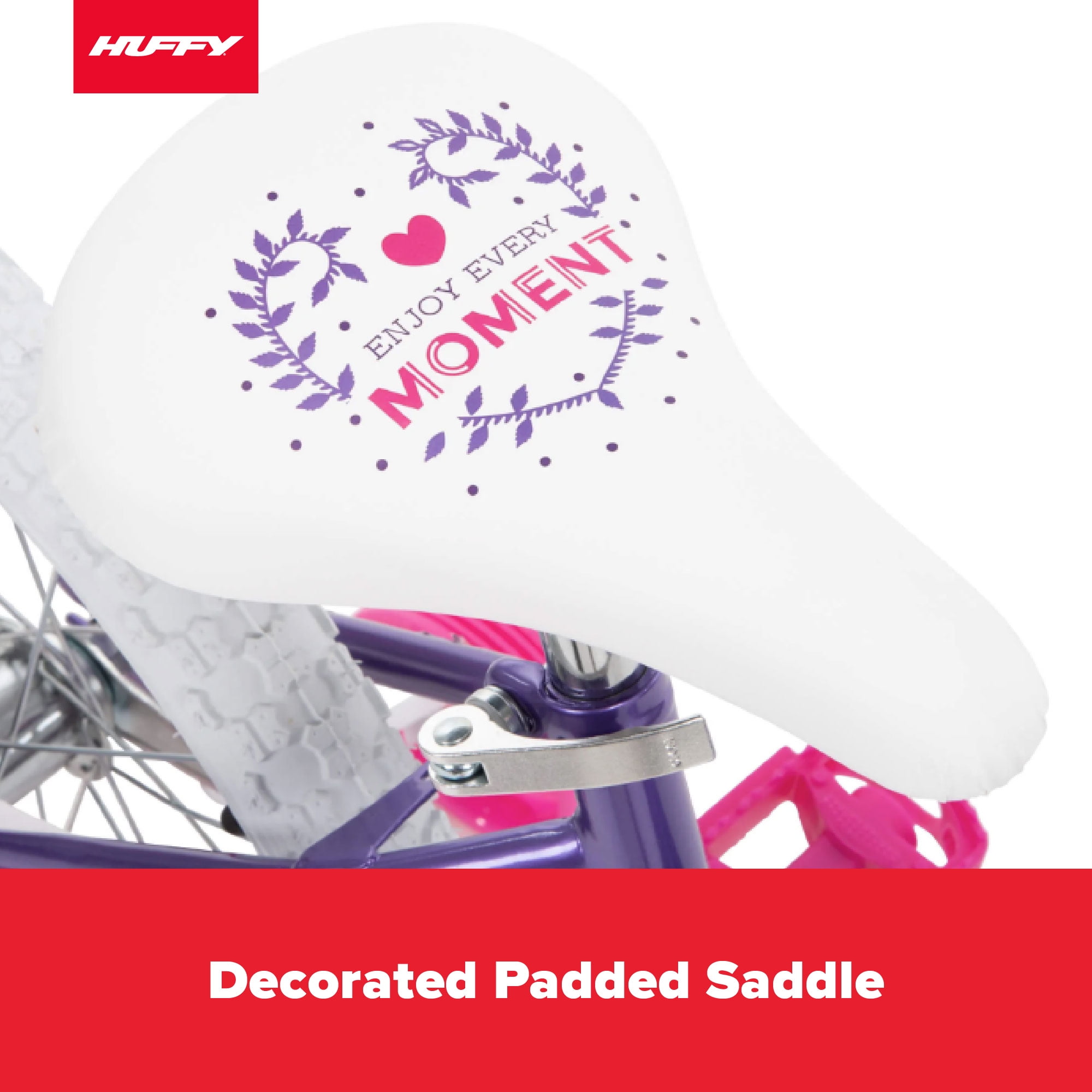 Huffy Sea Star 18��� Kids Bicycle, Purple, Ages 4+, Training Wheels, Single-Speed