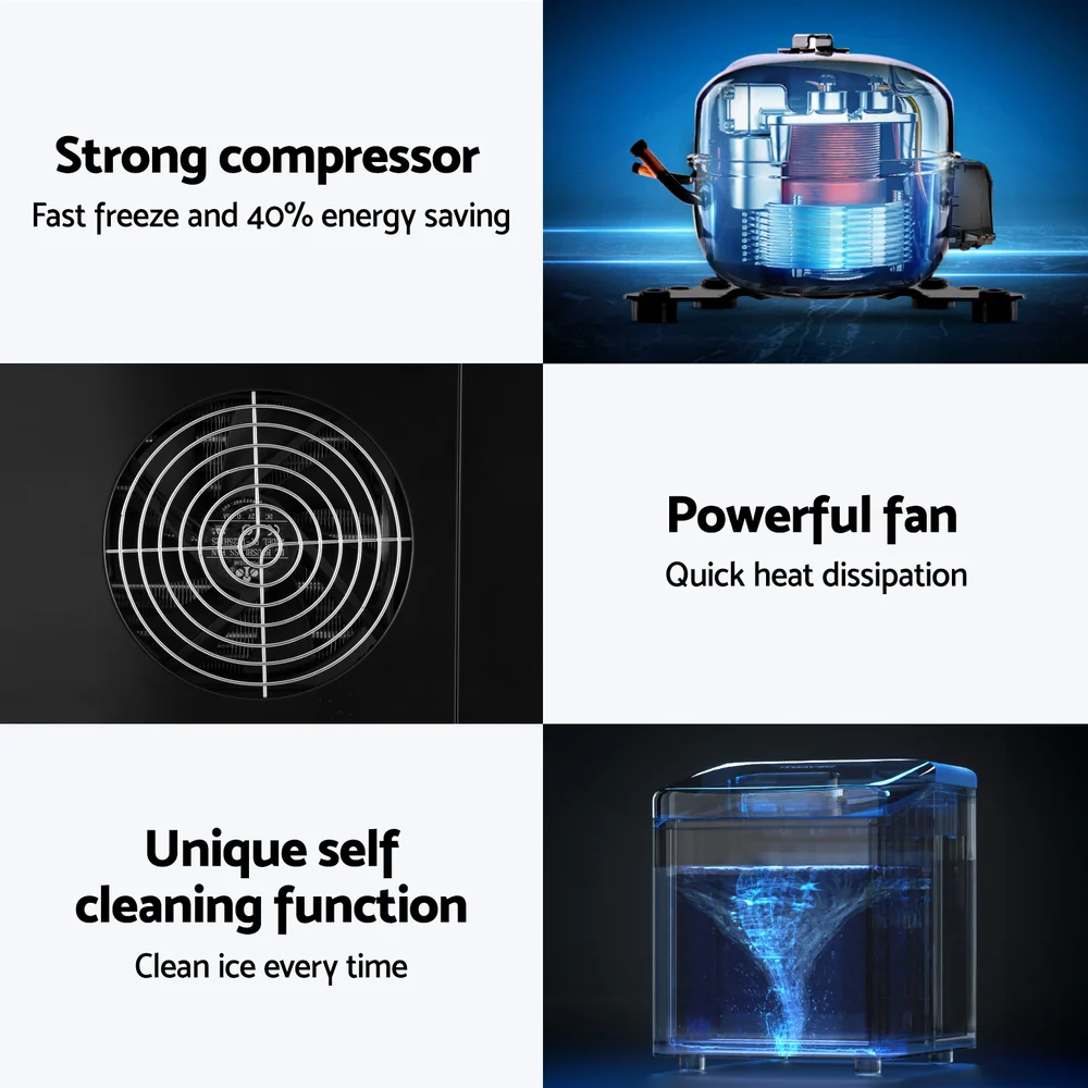 Devanti 15kg Ice Maker Machine Black