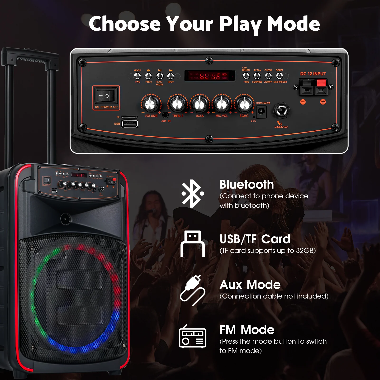 Karaoke Machine Portable Bluetooth Karaoke Speaker