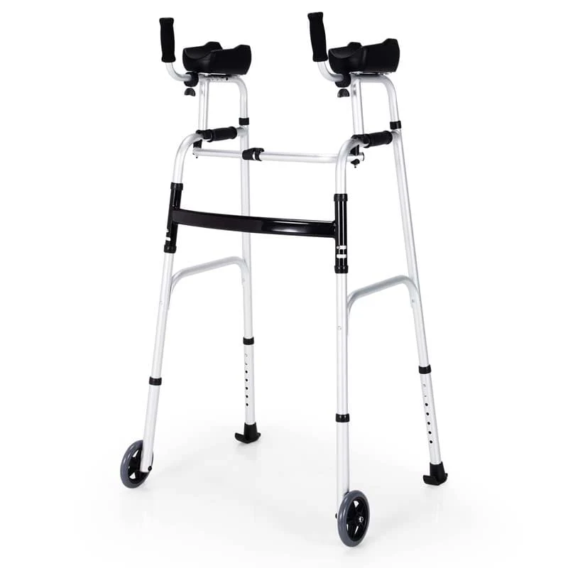 Foldable Standard Walker 440lbs Walking Mobility Aid with 5