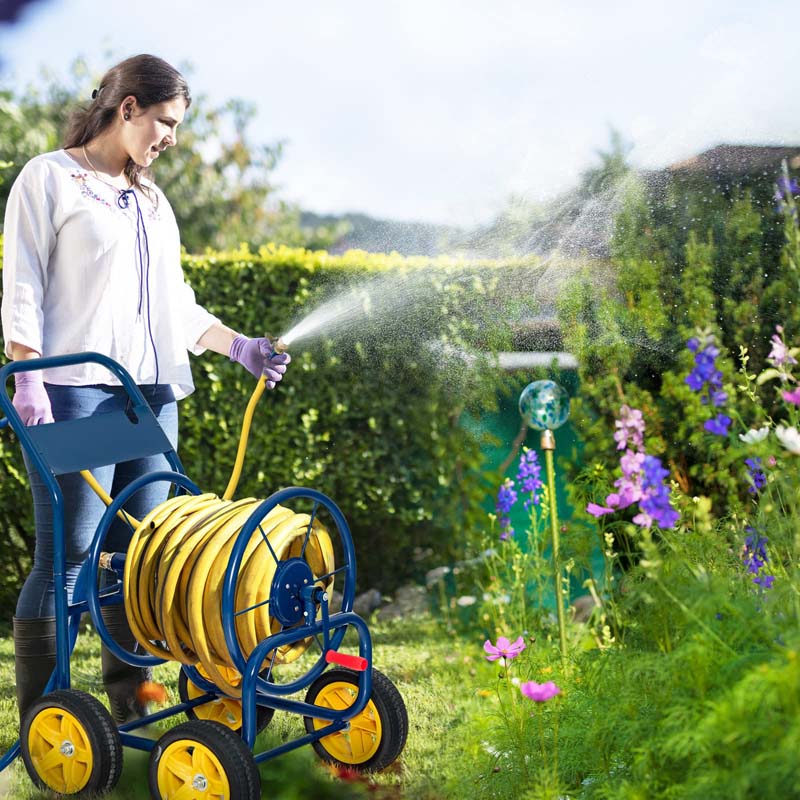 Garden Hose Reel Cart Holds 330 FT of 3/4