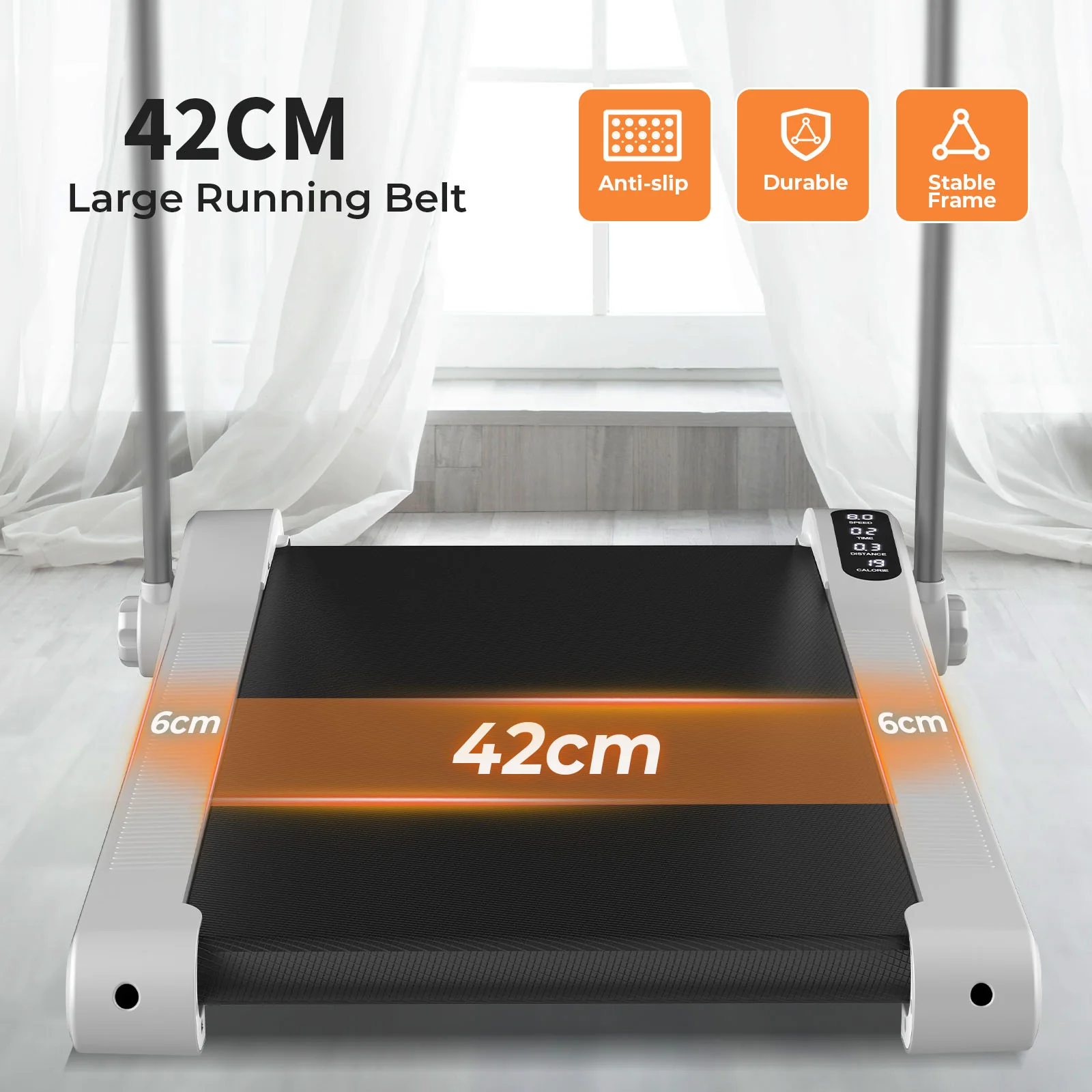 Treadmill Compact Walking Pad Silver