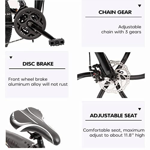 Outroad Folding Mountain Bike 26 Inch for Adult, 21-Speed Dual Suspension MTB Foldable Bicycle