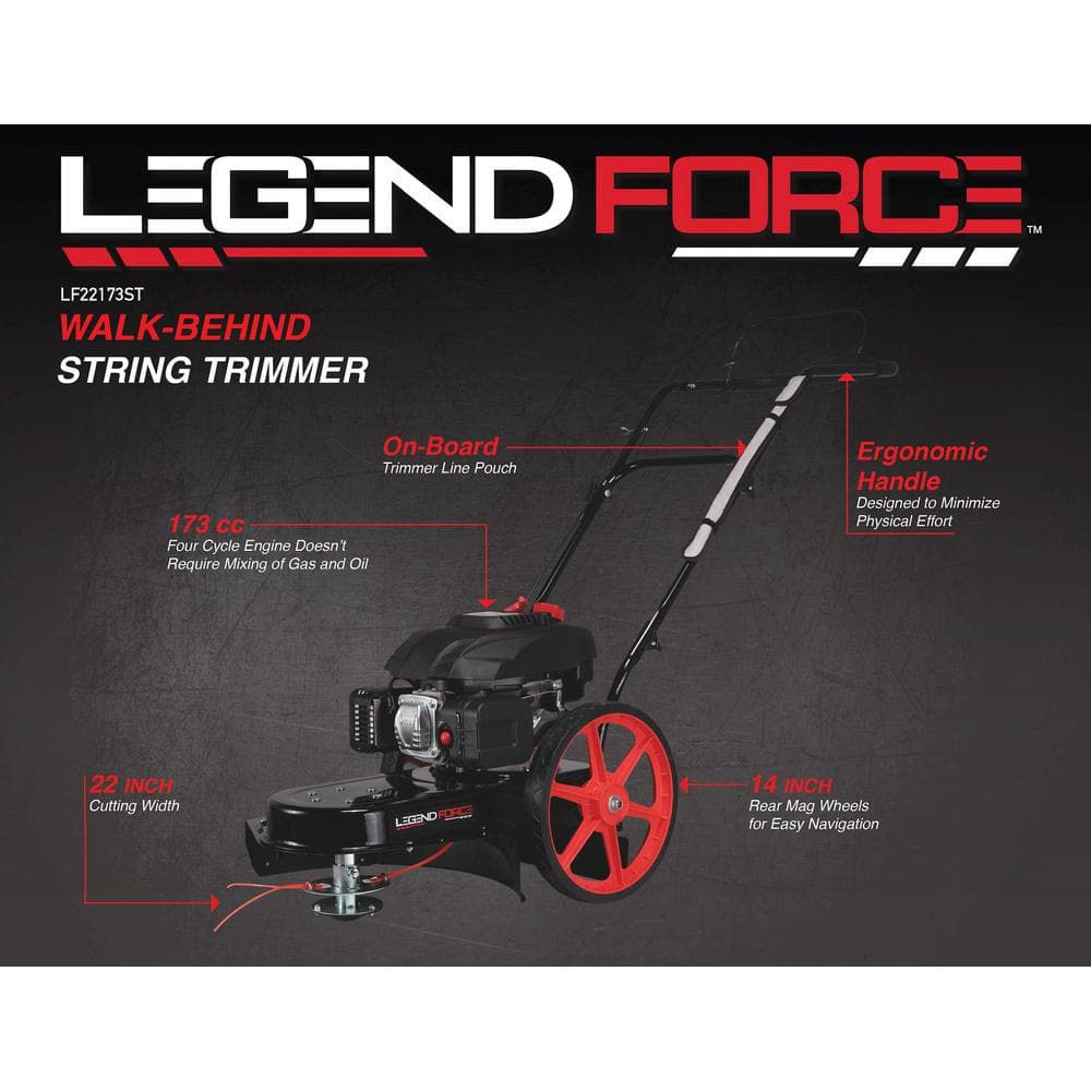 22 in. 173 cc Gas Walk Behind String Trimmer/Mower