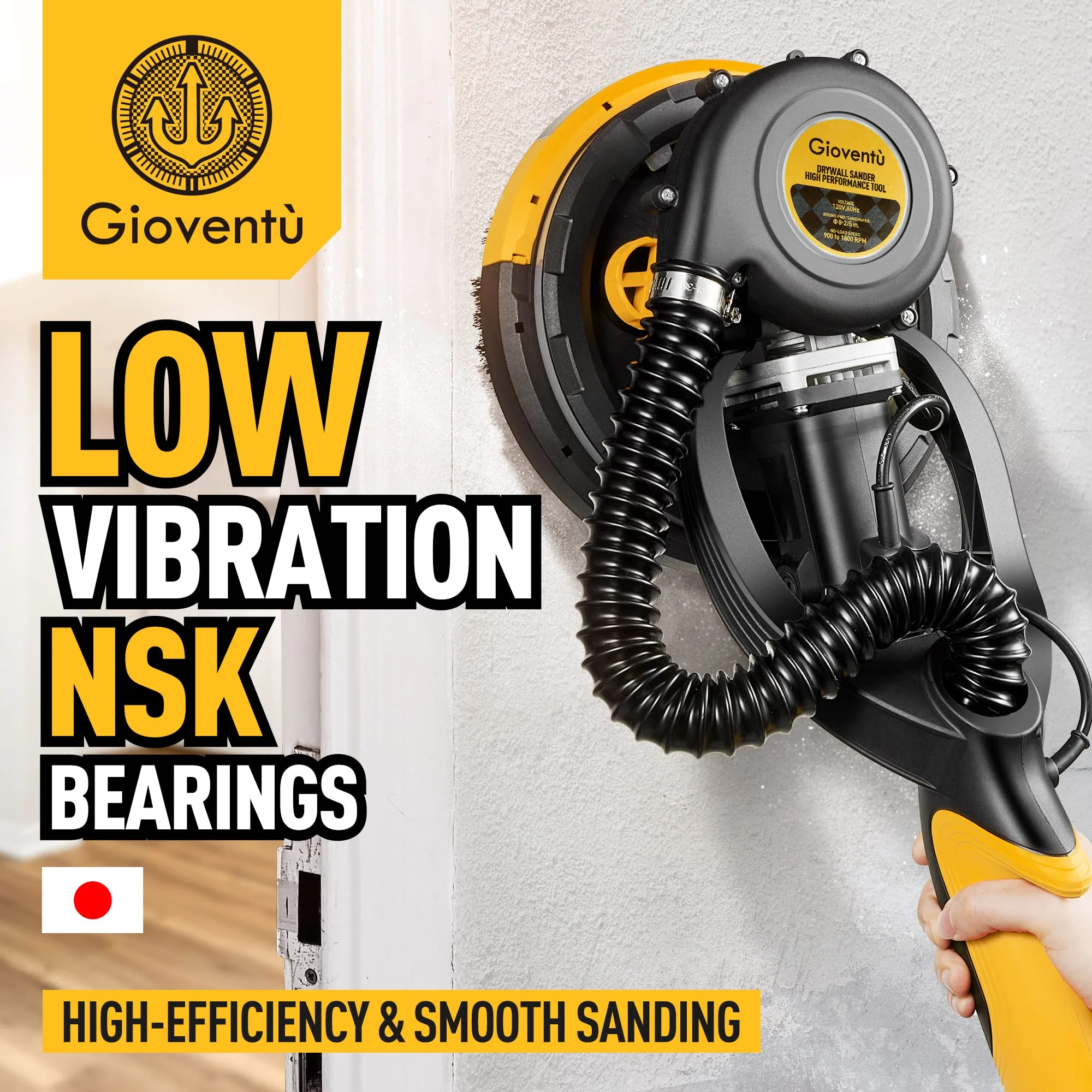 Giovent�� Electric Drywall Sander with Vacuum for Popcorn Ceiling