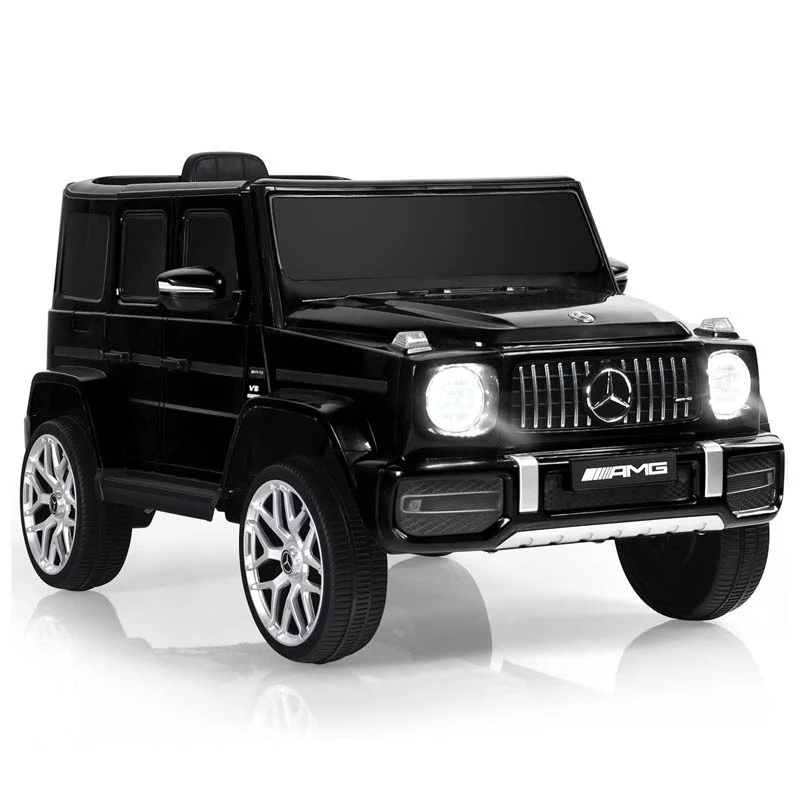 Licensed Mercedes-Benz G63 Kids Ride On Car, 12V Battery Powered Electric Toy Car with Spring Suspension