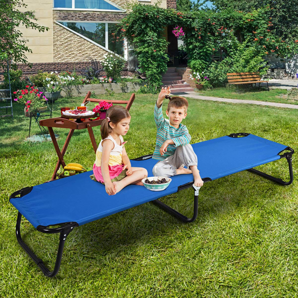 Folding Camping Cot, Heavy Duty Collapsible Foldable Bed